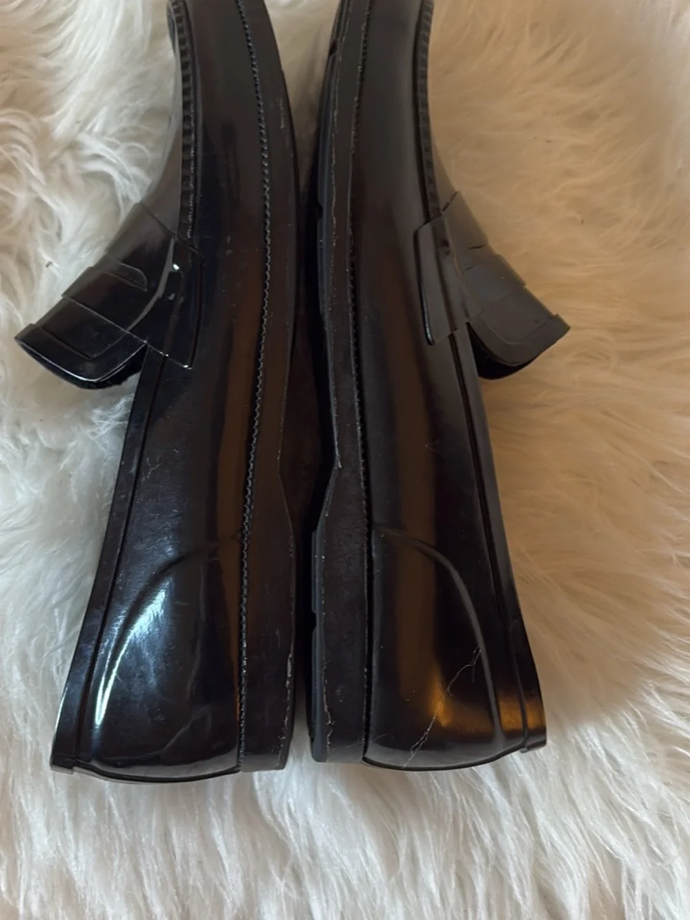 G.H. Bass Weejuns Whitney Rubber Rain Loafers - Women’s Black